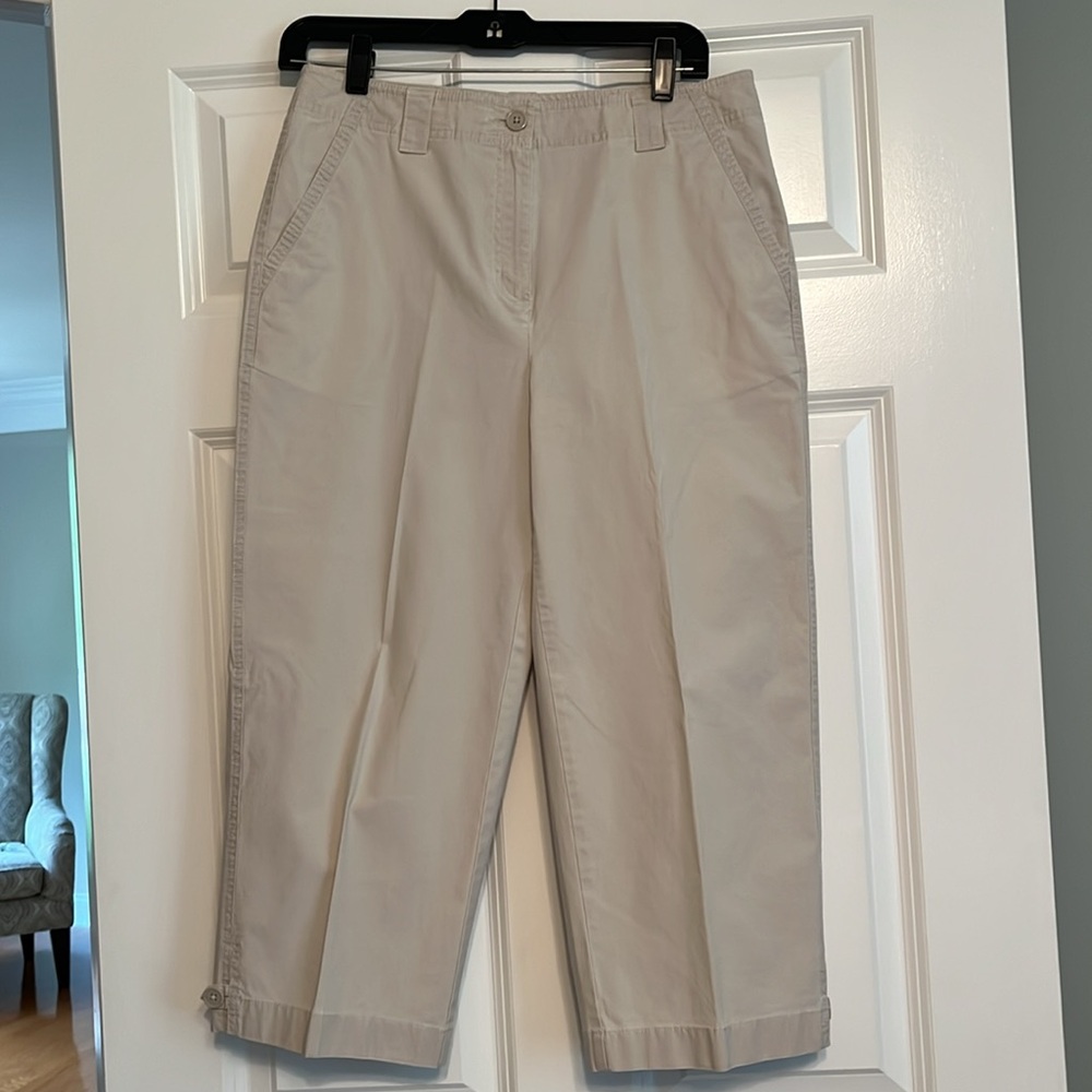 Talbots Size 8 Stretch Khaki Capris